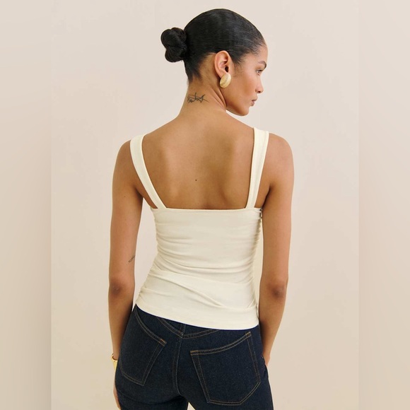 Reformation Trish Knit Top in Fior Di Latte - Picture 3 of 6